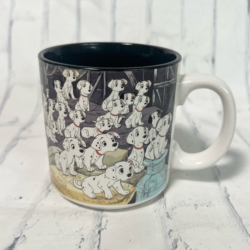 Vintage Disney 101 Dalmatians Mug Made in Japan 90s Barn Scene Collectible
